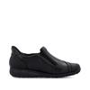 Rieker Tex Comfort Shoe With Side Zip - Black Leather